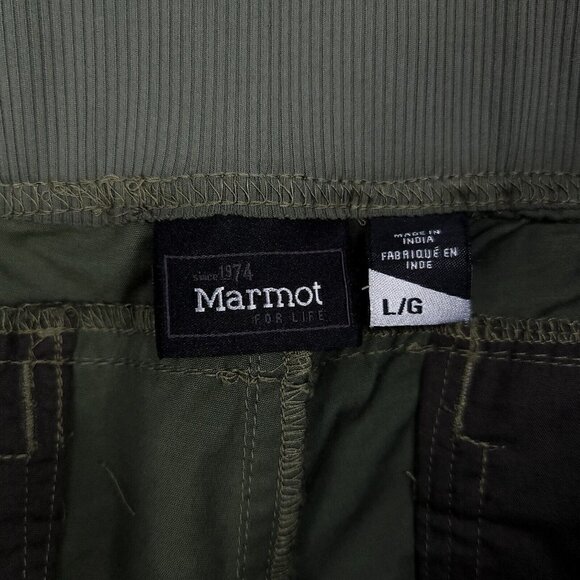 Marmot Jogger Pants Womens Size Large Army Green Carpenter Trousers Pockets - Picture 9 of 11